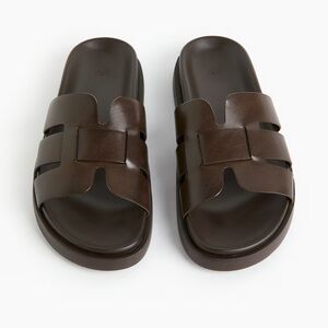 H&M Brown Slide Sandals